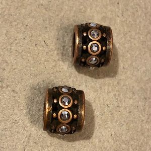 🆕Listing! Two 🆕 Brighton Classicism Beads in Copper Antique-Metallic w crystals